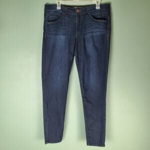 Democracy Women's Dark Indigo Mid Rise "Ab"solution Booty Lift Jegging Size 14